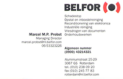 Belfor Nederland BV, Niederlassung in Rotterdam, Niederlande