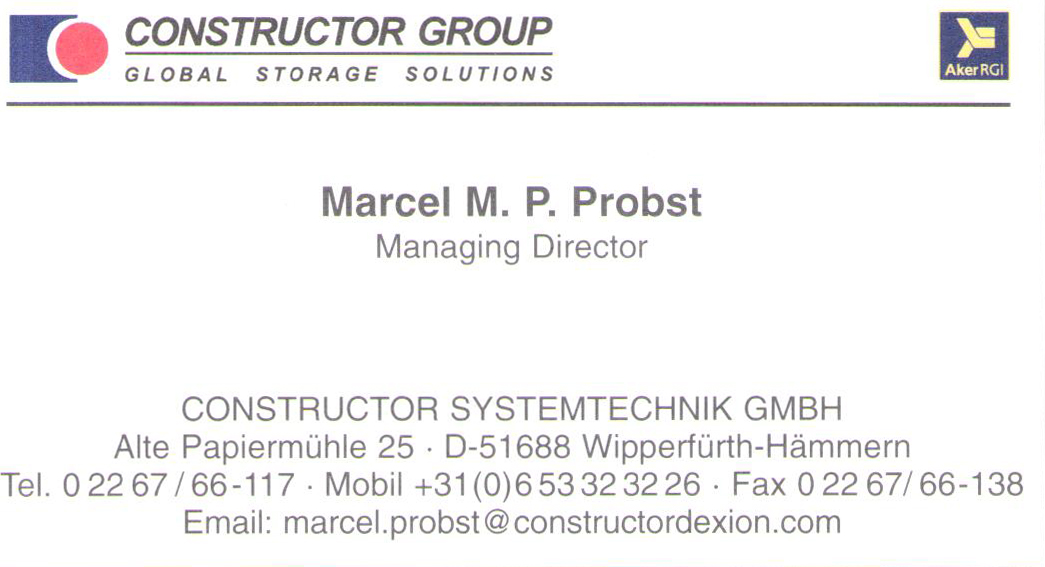 Constructor Systemtechnik GmbH, gevestigd te Wipperfürth, Duitsland